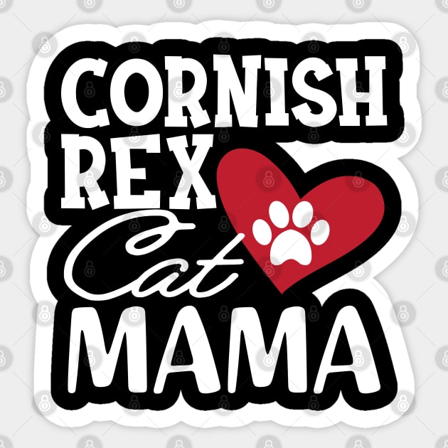 Cornish Rex Cat Mama Sticker by KC Happy Shop